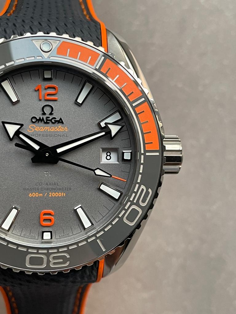 Seamaster Planet Ocean 600m Master Chronometer TI Grey Dial on Rubber Strap VSF A8900