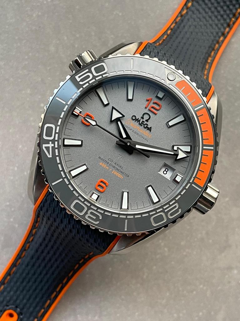 Seamaster Planet Ocean 600m Master Chronometer TI Grey Dial on Rubber Strap VSF A8900