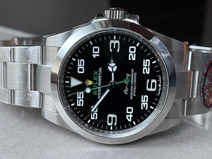 Clean Factory 1:1 Rolex Air-King 40mm 126900 904L SS Black Dial Numerals VR3230