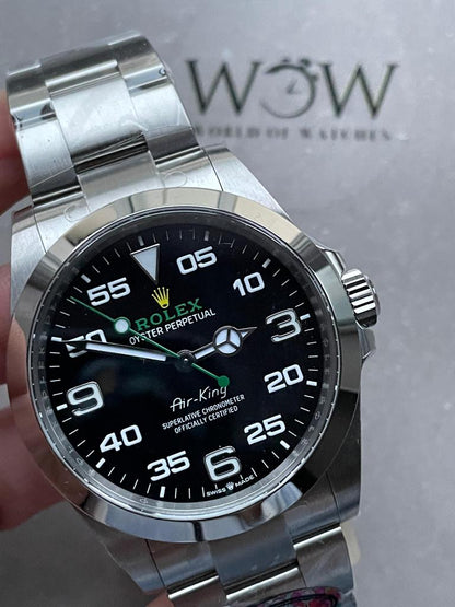 Clean Factory 1:1 Rolex Air-King 40mm 126900 904L SS Black Dial Numerals VR3230