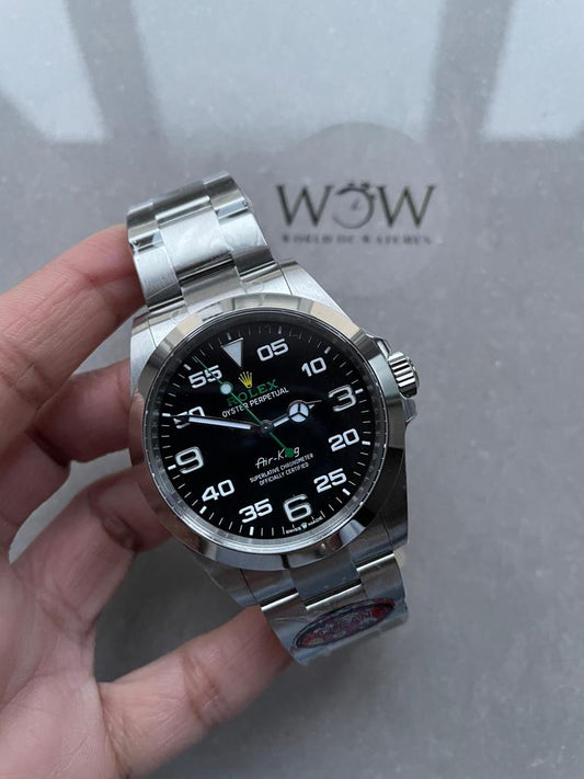 Clean Factory 1:1 Rolex Air-King 40mm 126900 904L SS Black Dial Numerals VR3230