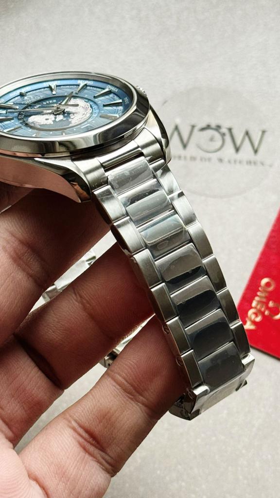 Omega Seamaster Aqua Terra Worldtimer VSF 1:1 Best Edition Summer Blue Dial on SS Bracelet A8938