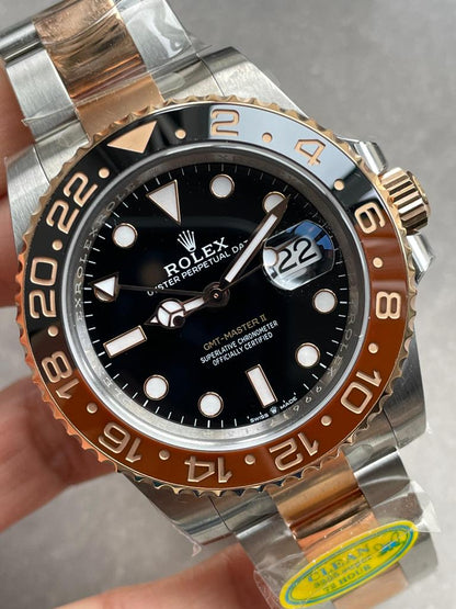 Clean Factory 1:1 Rolex GMT-Master II 126711 CHNR Black/Brown Ceramic Rootbeer Best Edition DD3285 CHS