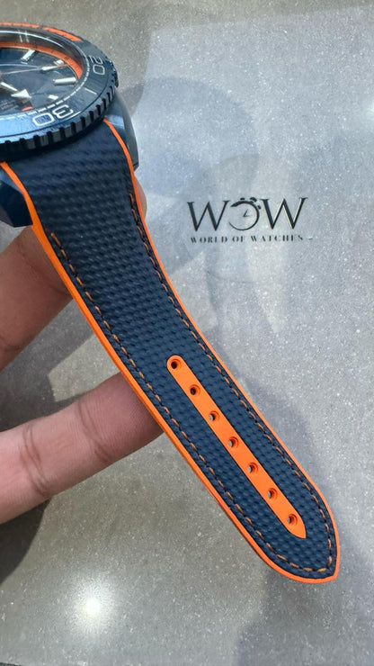Planet Ocean 45.5mm Big Blue Real Ceramic VSF 1:1 Best Edition on Blue Rubber Strap A8906