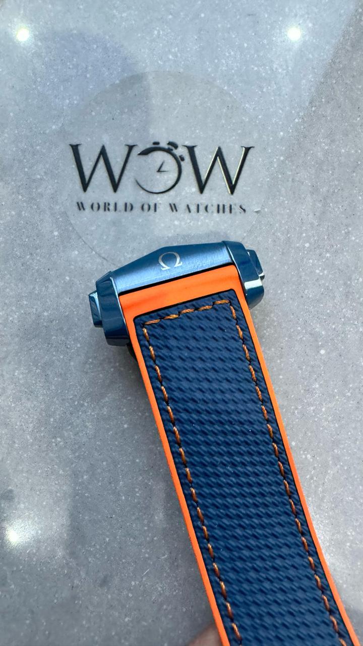 Planet Ocean 45.5mm Big Blue Real Ceramic VSF 1:1 Best Edition on Blue Rubber Strap A8906