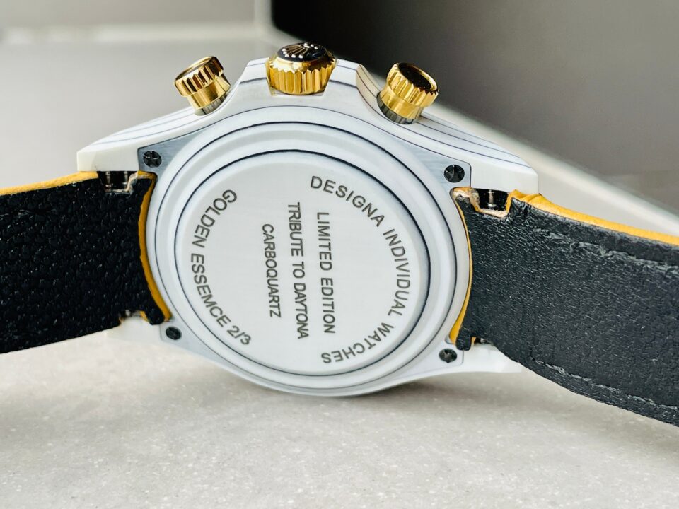 DIWF Factory 1:1 Rolex Daytona DIW White Carbon/YG  Best Edition Gold Dial A7750