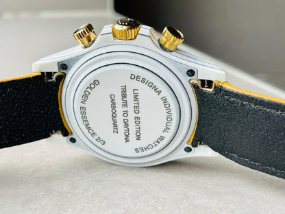 DIWF Factory 1:1 Rolex Daytona DIW White Carbon/YG  Best Edition Gold Dial A7750