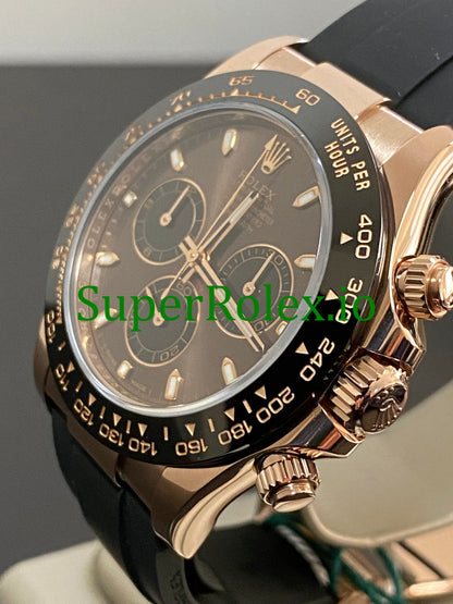 Rolex Cosmograph Daytona 40 Everose Gold Chocolate Index Dial Ref.116515LN