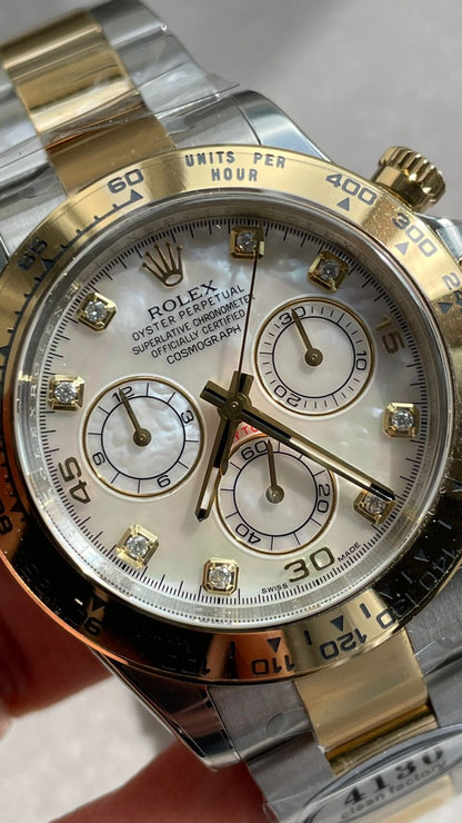 Clean Factory 1:1 Rolex Daytona 116503 Two Tone Yellow Gold Real MOP Diamond Dial SA4130