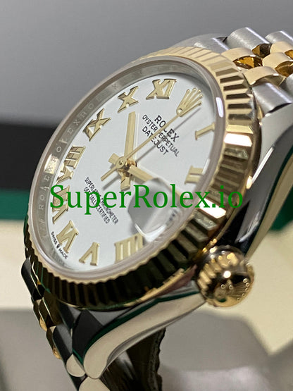 Rolex Datejust 31 Steel and Yellow Gold White Roman Dial Ref.278273