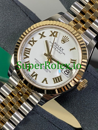 Rolex Datejust 31 Steel and Yellow Gold White Roman Dial Ref.278273