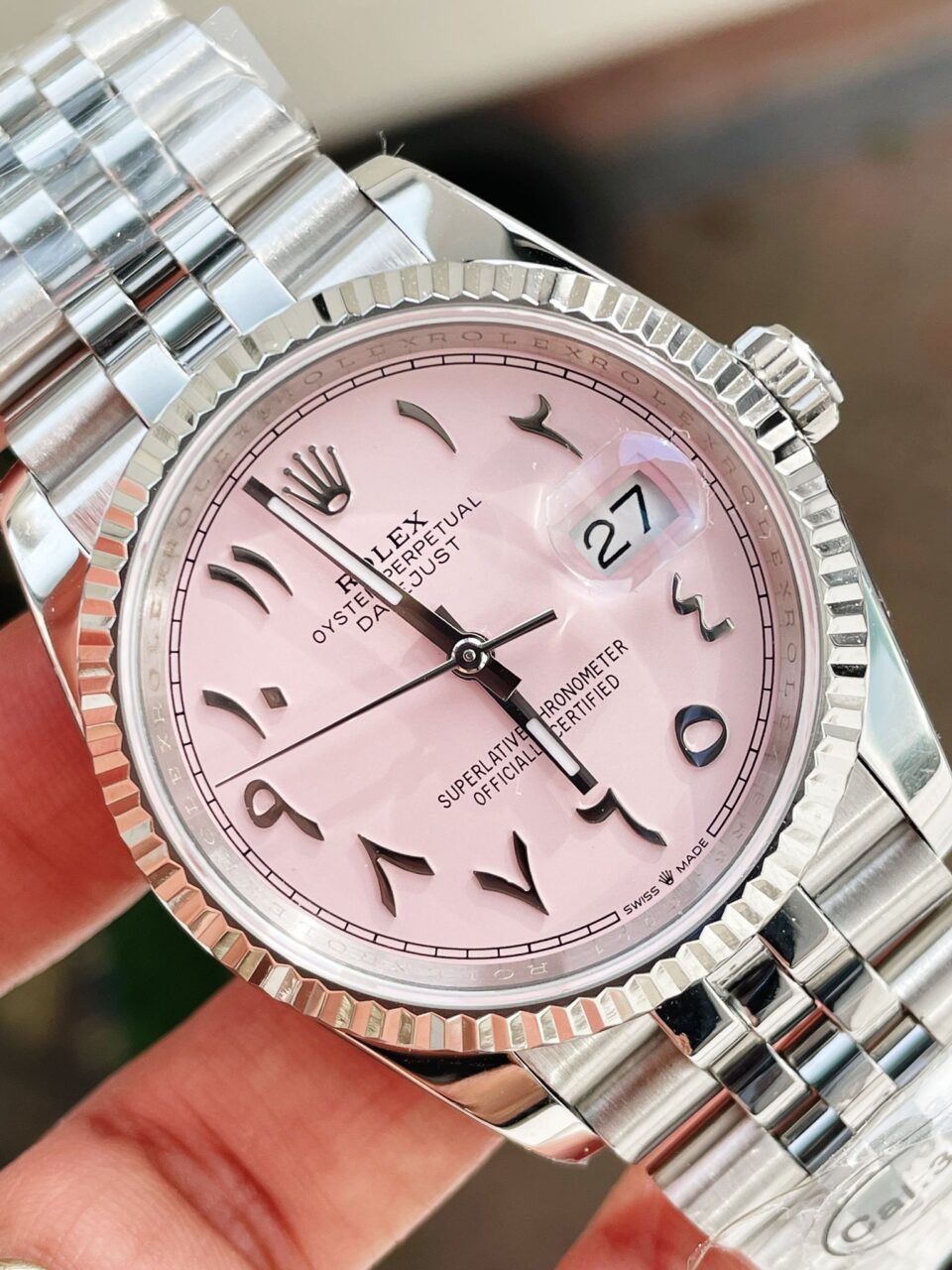 DIWF Factory 1:1 Rolex DateJust 36mm 126234 Best Edition 904L Steel Tiffany Pink Dial Arabic Marker SA3235