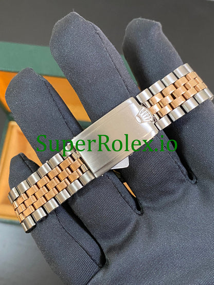 Rolex Datejust 36 Steel and Everose Gold Rose Index Dial Ref.1601