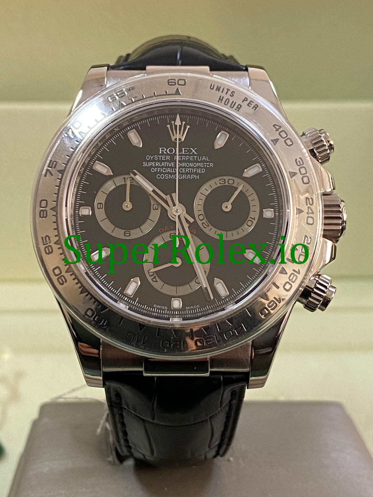 Rolex Cosmograph Daytona 40 White Gold Black Dial Ref.116519
