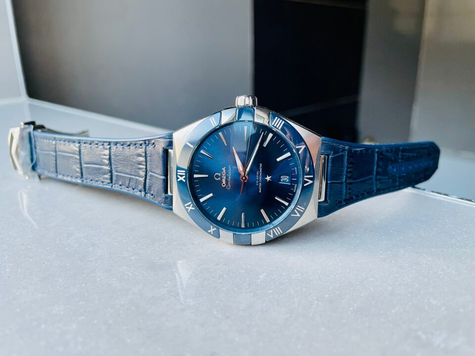 Constellation Blue Ceramic SS 8F 1:1 Best Edition Blue Dial on Blue Gummy Strap A8900