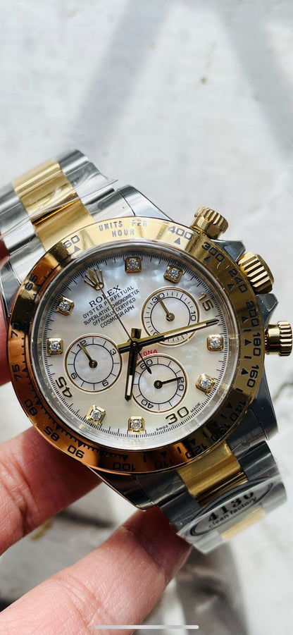 Clean Factory 1:1 Rolex Daytona 116503 Two Tone Yellow Gold Real MOP Diamond Dial SA4130