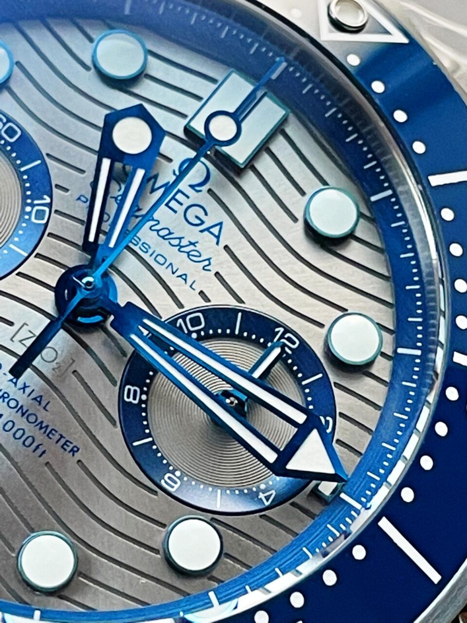 Seamaster 300M Chrono SS OMF 1:1 Best Edition Grey Dial on SS Bracelet A9900