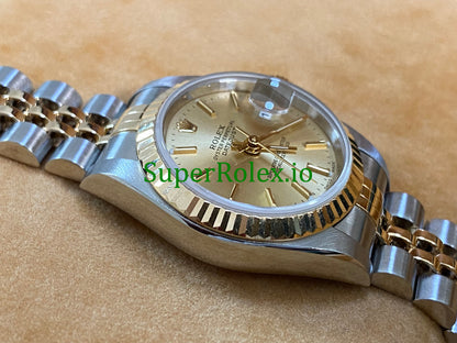 Rolex Lady-Datejust 26MM Yellow Gold and Steel Champagne Index Dial Ref.79173