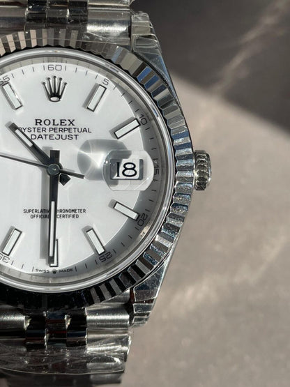 SS VS Factory 1:1 Rolex DateJust 41 Best Edition 904L Steel White Dial