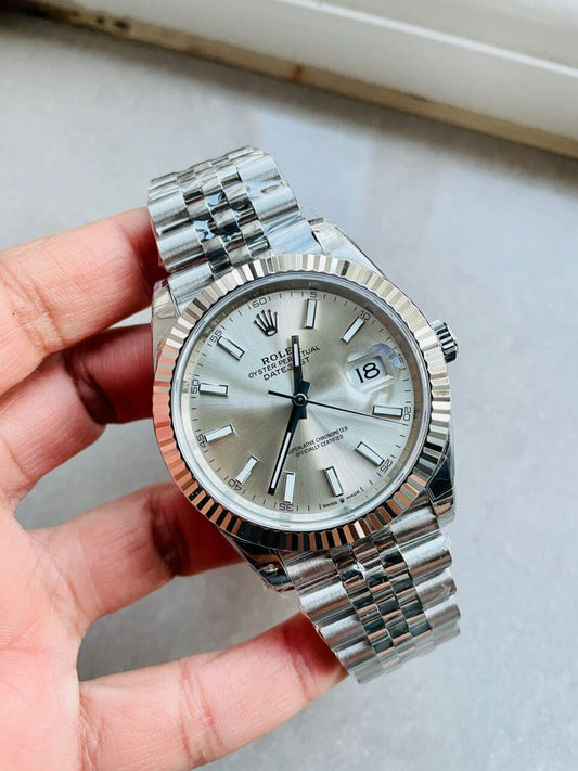 VS Factory 1:1 Rolex DateJust 41 SS Best Edition 904L Steel Silver Dial