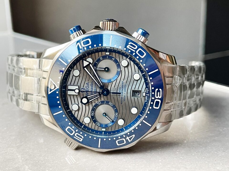 Seamaster 300M Chrono SS OMF 1:1 Best Edition Grey Dial on SS Bracelet A9900