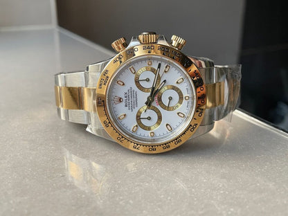 BTF factory 1:1 Rolex Daytona 116523 SS 904L & Yellow Gold White Dial A4130
