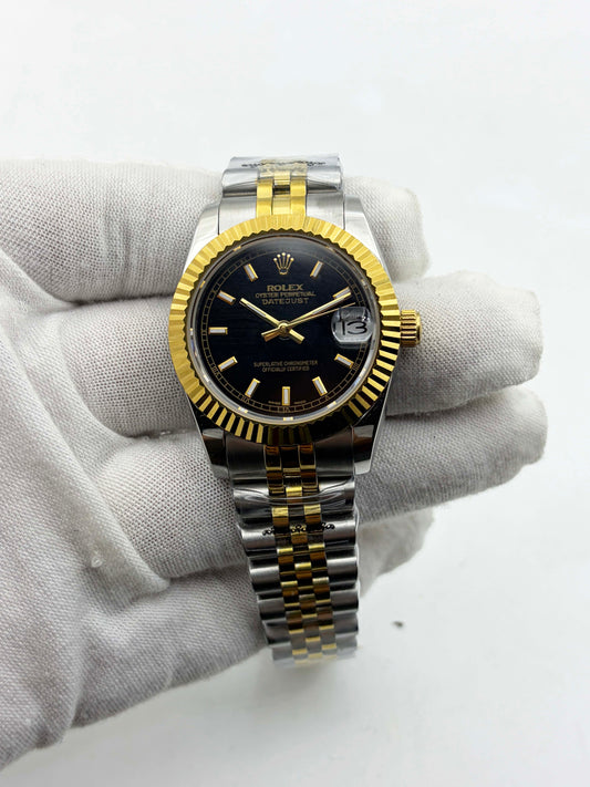 Rolex Datejust 31 Steel and Yellow Gold Black Index Dial Ref.178273