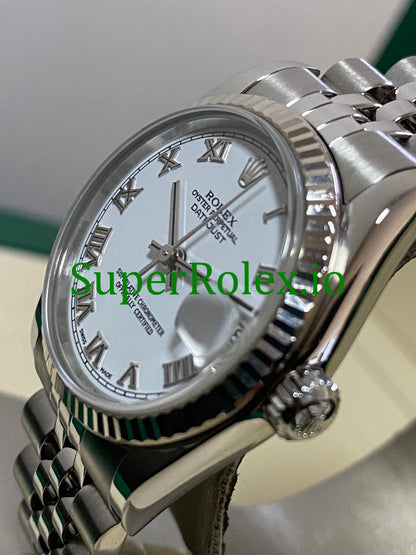 Rolex Datejust 31MM White Gold White Roman Dial Ref.78274