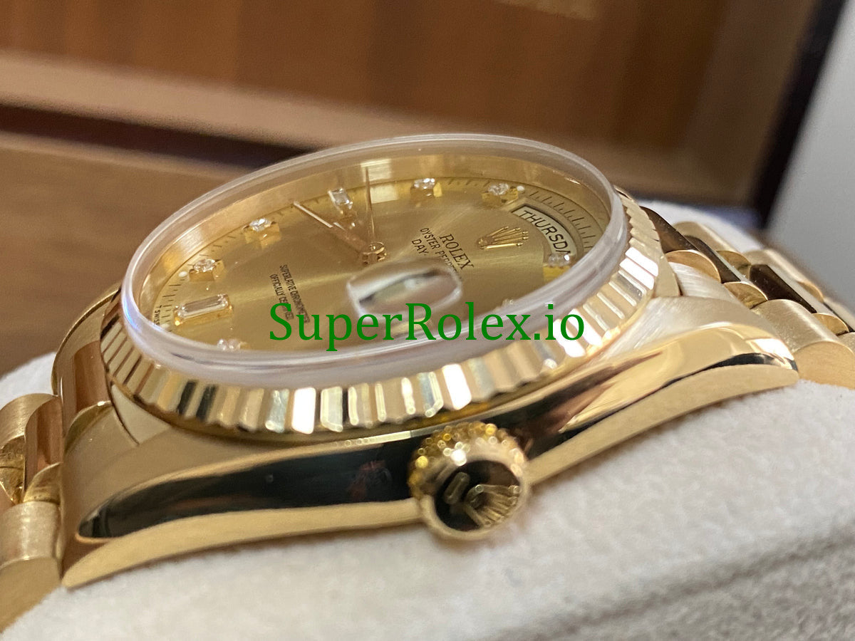 Rolex Day-Date 36MM Yellow Gold Diamond Dial Ref.18238