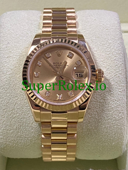Rolex Lady-Datejust 26 Yellow Gold Diamond Dial Ref.179178