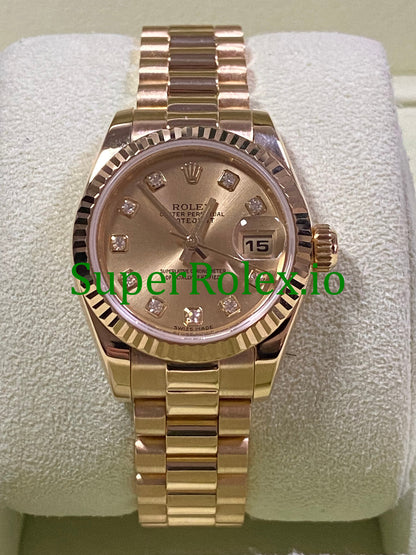 Rolex Lady-Datejust 26 Yellow Gold Diamond Dial Ref.179178