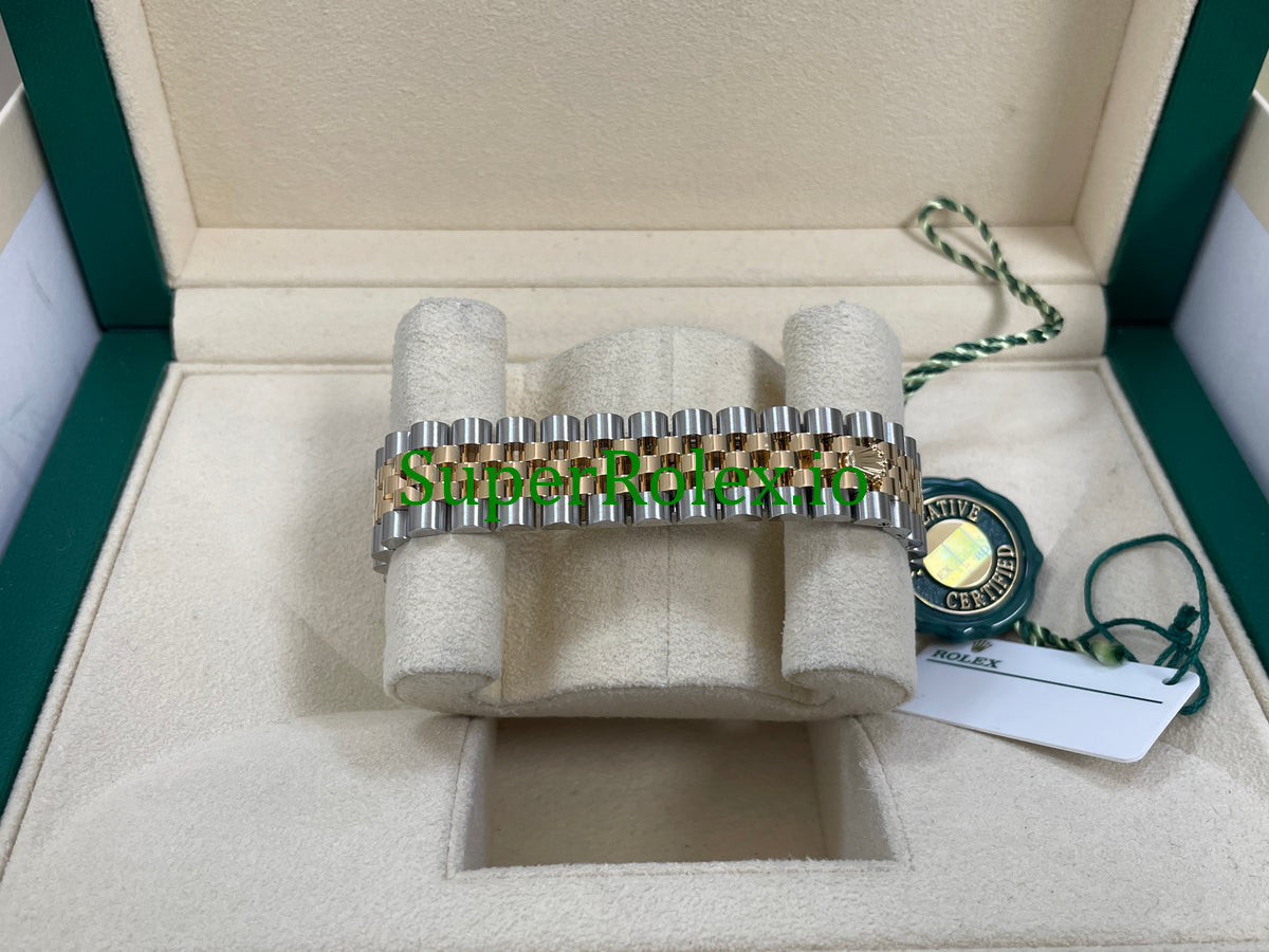 Rolex Datejust 31 Yellow Gold Dark Grey Diamond Dial Ref.278383RBR