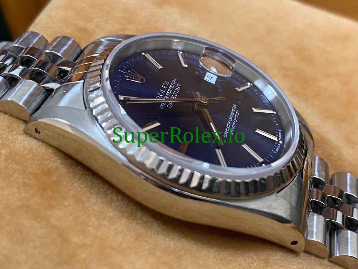 Rolex Datejust 36 Steel Blue Index Dial Ref.16234