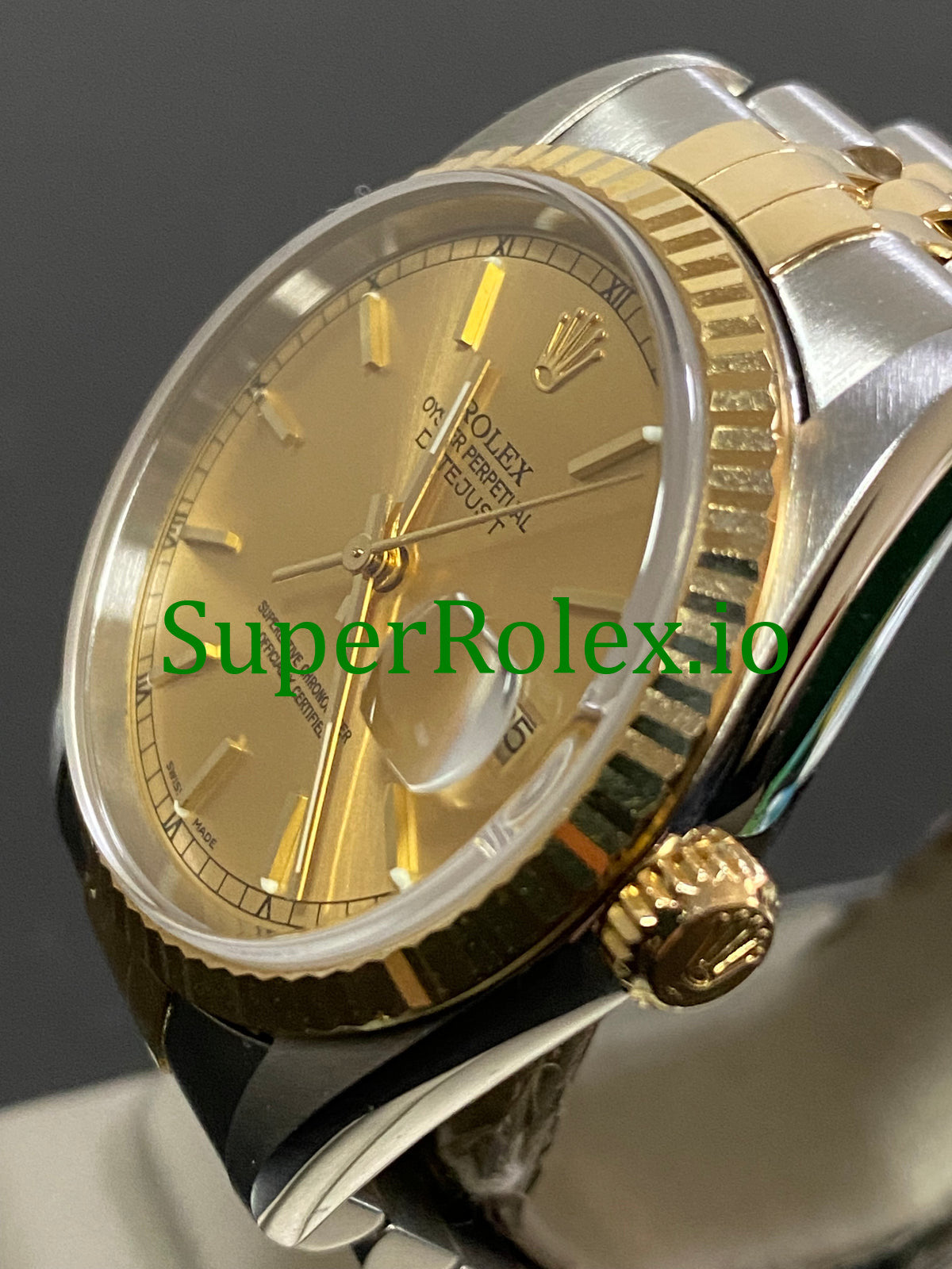 Rolex Datejust 36 Steel and Yellow Gold Champagne Index Dial Ref.16233