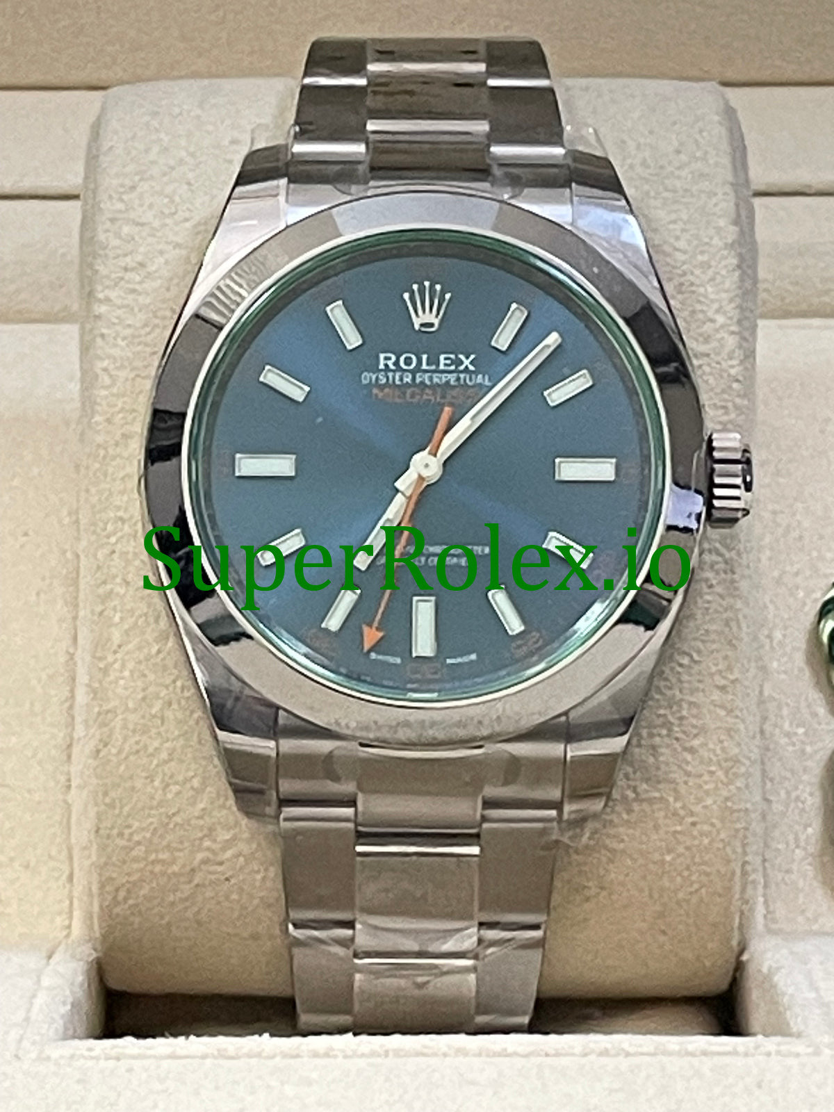 Rolex Milgauss 40MM Blue Dial  Ref.116400GV - Green Crystal