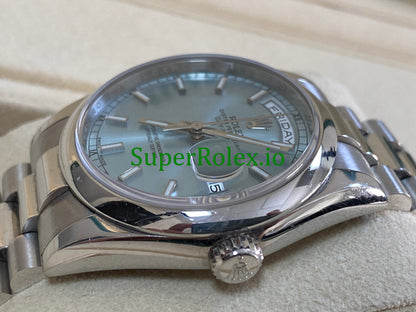 Rolex Platinum Day-Date 36 Ice Blue Dial Ref.118206
