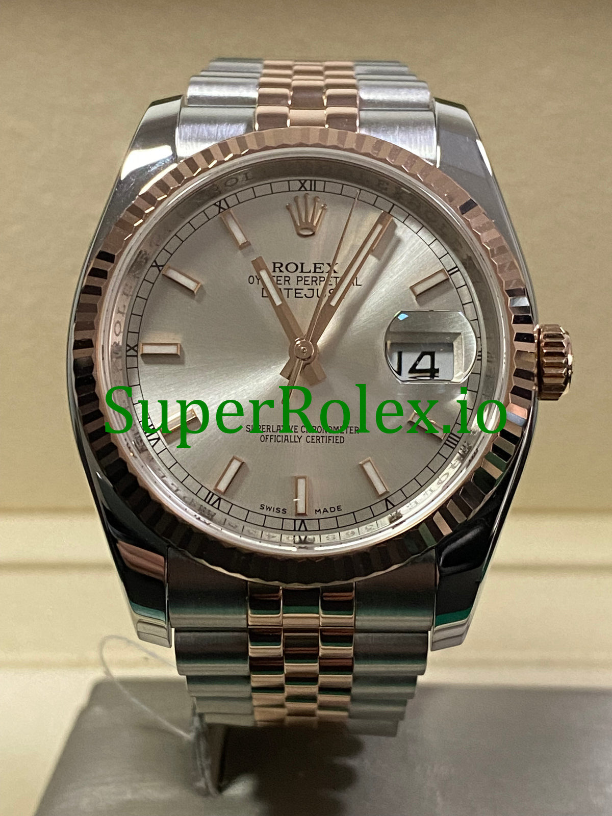 Rolex Datejust 36 Steel and Everose Gold Sundust Dial Ref.116231
