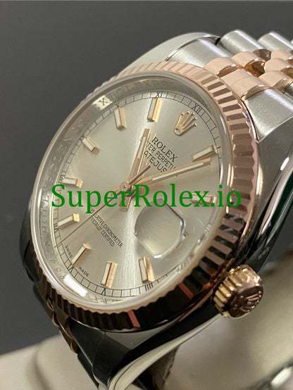 Rolex Datejust 36 Steel and Everose Gold Sundust Dial Ref.116231