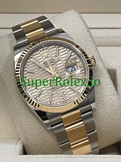 Rolex Datejust 36 Yellow Gold Golden Motif Dial Ref.126233