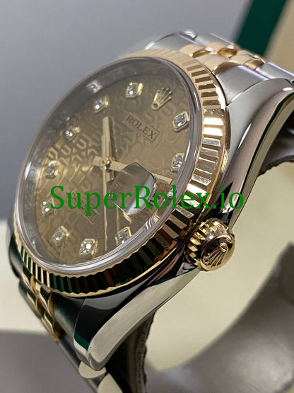 Rolex Datejust 36 Steel and Yellow Gold Diamond Dial Ref.116233